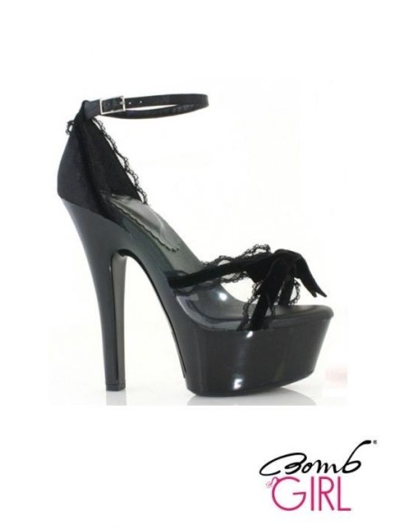 SCARPA CON INSERTI IN PIZZO E TACCHI A SPILLO “FREYA BOMB”