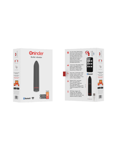 ONINDER - BERLIN VIBRATORE BULLET NERO 9 MODALITÀ 85 X 2 CM - APP GRATUITA