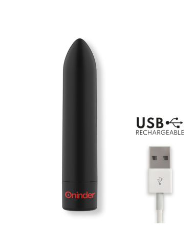 ONINDER - BERLIN VIBRATORE BULLET NERO 9 MODALITÀ 85 X 2 CM - APP GRATUITA