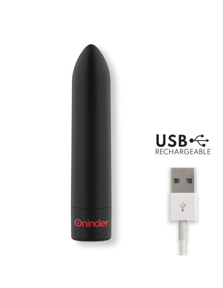 ONINDER - BERLIN VIBRATORE BULLET NERO 9 MODALITÀ 85 X 2 CM - APP GRATUITA