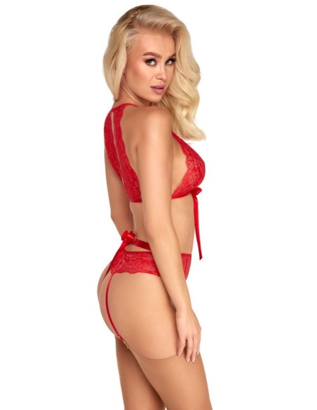 Morbido reggiseno, reggicalze e perizoma di Kissable