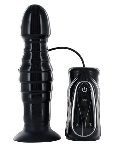 FALLO ANALE VIBRANTE CON RILIEVI STIMOLANTI \"THRUSTING BUTT PLUG\" - 18 CM