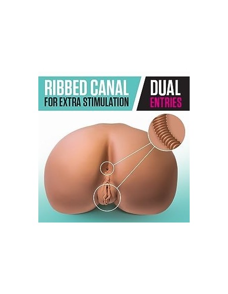 Blush X5 Rita - Masturbatore anale e figa a grandezza naturale - 15,6 libbre - Vibratore telecomandato per orgasmi intensi