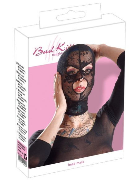 CAPPUCCIO IN PIZZO CON APERTURE OCCHI E BOCCA BAD KITTY "MASK"