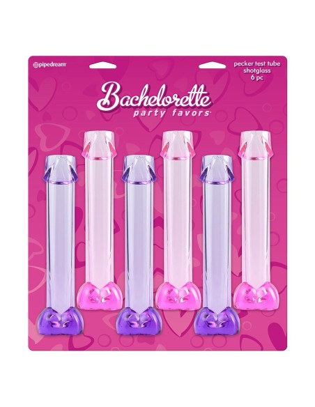 BICCHIERI A FORMA DI PENE \"TUBE SHOT\" - 6 PEZZI