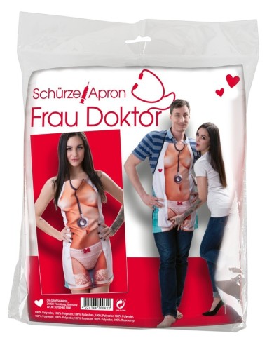 GREMBIULE  SCHERZOSO PER LUI E PER LEI "FRAU DOCTOR"