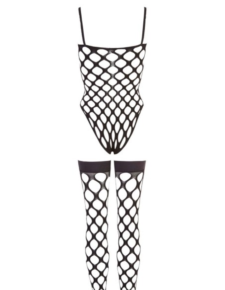 BODY IN RETE A MAGLIA LARGA CON CALZE COORDINATE - TAGLIA UNICA