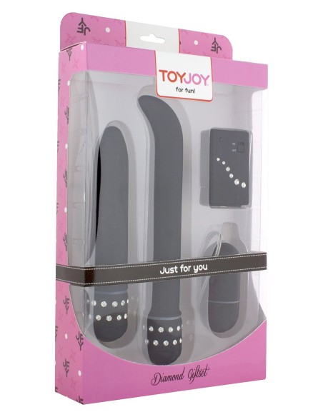 SET VIBRATORI + OVULO WIRELESS \"DIAMOND\" NERO