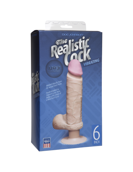 FALLO VIBRANTE REALISTICO DOC JOHNSON CARNE - 20 CM