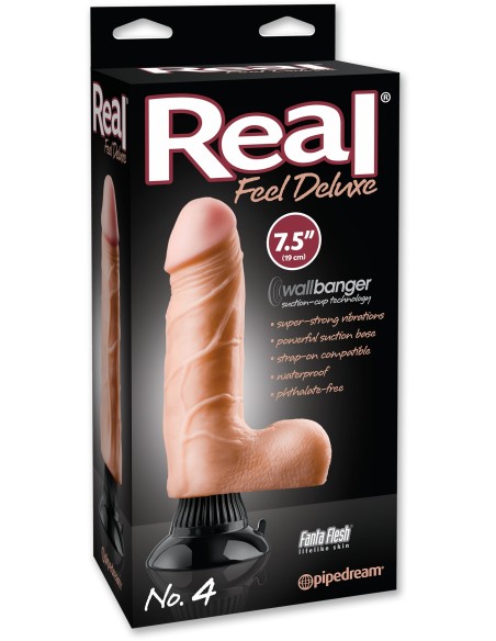 VIBRATORE REALISTICO \"REAL FEEL DELUXE 4\" CARNE - 19 CM