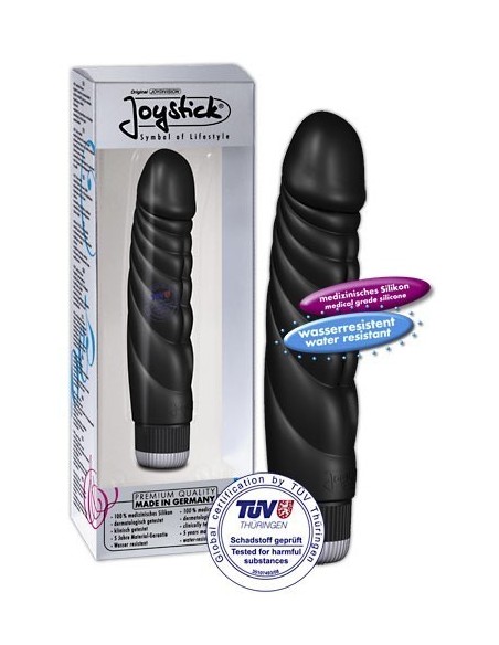 VIBRATORE REALISTICO CON RILIEVI AD ONDA \"MR. BIG \" NERO - 21 CM