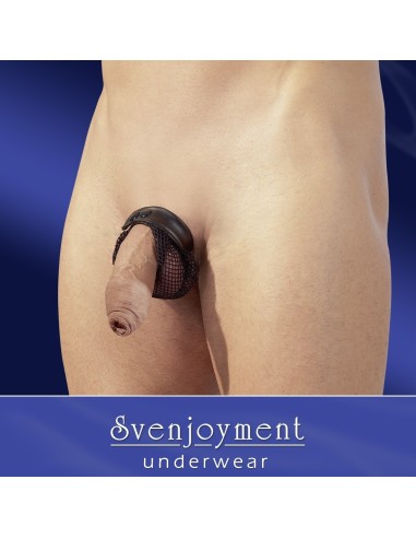 AVVOLGI TESTICOLI IN PELLE E TESSUTO A RETE - TAGLIA UNICA