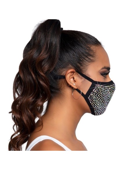 MASCHERINA SUPER FASHION - LEG AVENUE - ZURI RHINESTONE