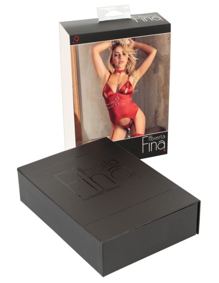 COMPLETO INTIMO BASQUE ALBERTA FINA - COLORE ROSSO