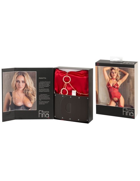 COMPLETO INTIMO BASQUE ALBERTA FINA - COLORE ROSSO