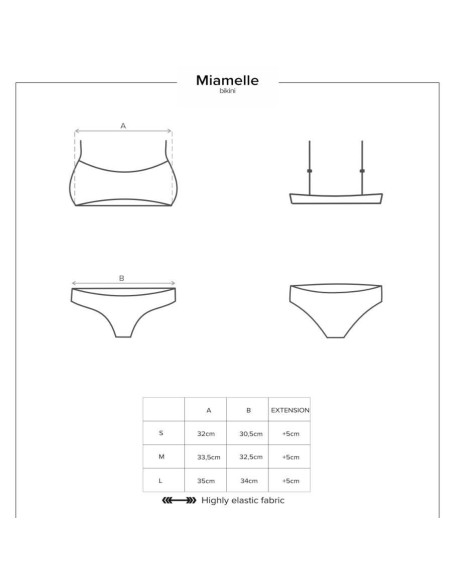 SEXY BIKINI OBSESSIVE "MIAMELLE SWIMWEAR" NERO