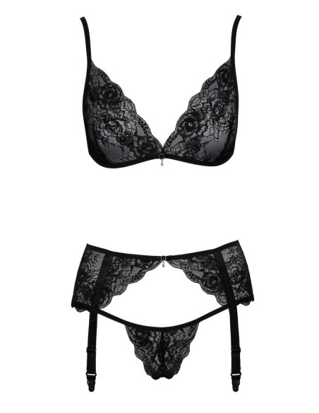 Morbido reggiseno, reggicalze e perizoma di kissable