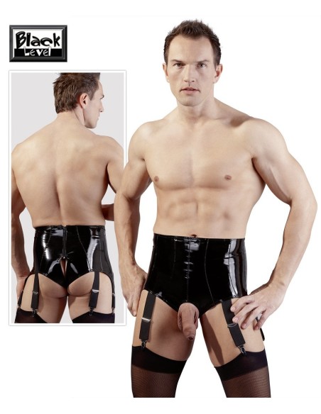 BOXER UOMO VITA ALTA IN LATEX CON APERTURA E REGGICALZE
