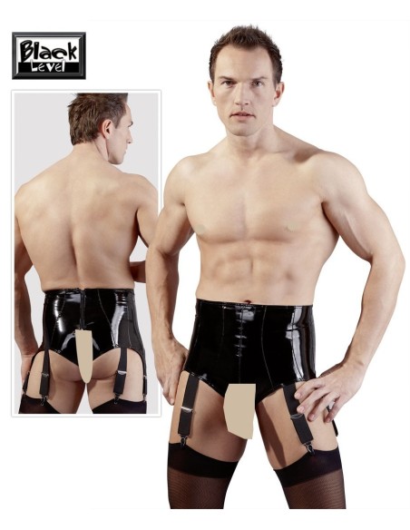 BOXER UOMO VITA ALTA IN LATEX CON APERTURA E REGGICALZE