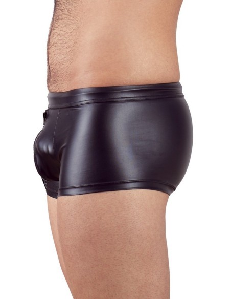 BOXER UOMO ELASTICIZZATI CON ZIP E TASCA "NEK" COLORE NERO
