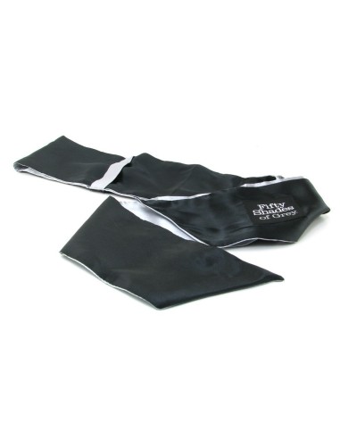 CRAVATTA LEGA POLSI O CAVIGLIE IN RASO 50 SFUMATURE DI GRIGIO "LIMITI SOFT"