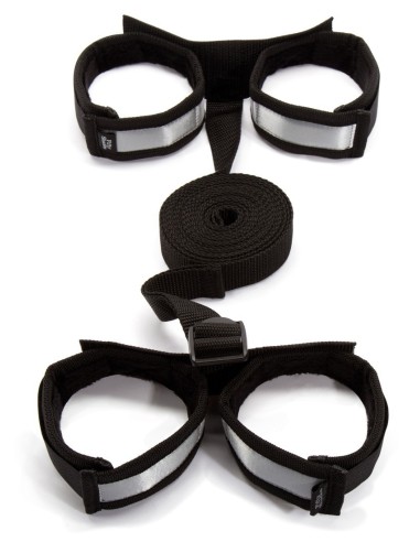 SET BONDAGE COSTRITTIVO MANI E PIEDI 50 SFUMATURE DI GRIGIO "MANIACO DEL CONTROLLO"