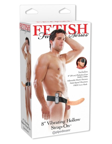 VIBRATORE REALISTICO INDOSSABILE STRAP-ON FETISH FANTASY - 20 CM